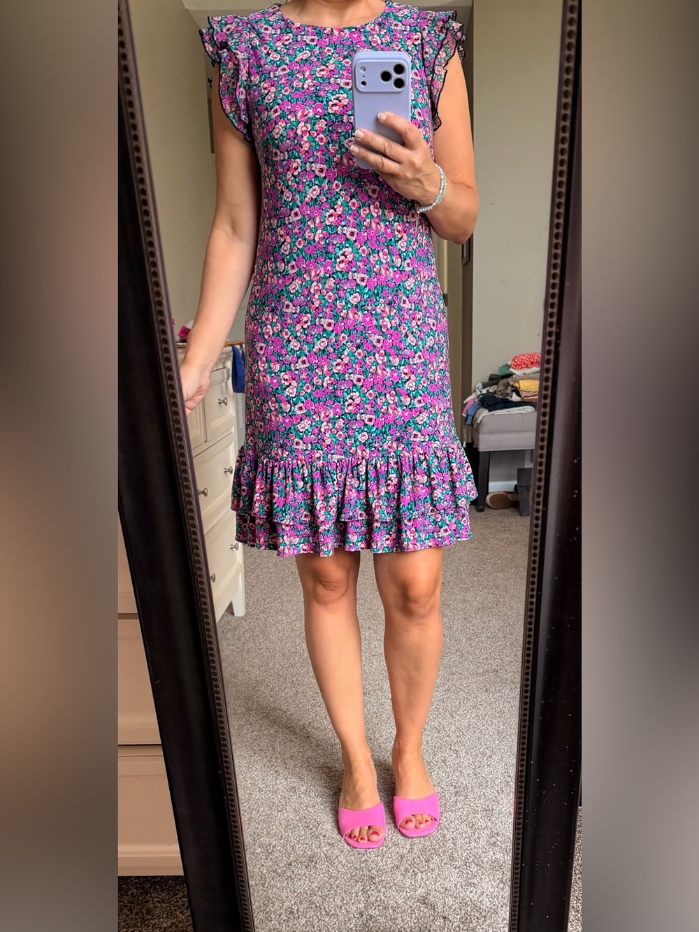 Harper Rose Floral Ruffle Hem dress